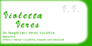 violetta veres business card